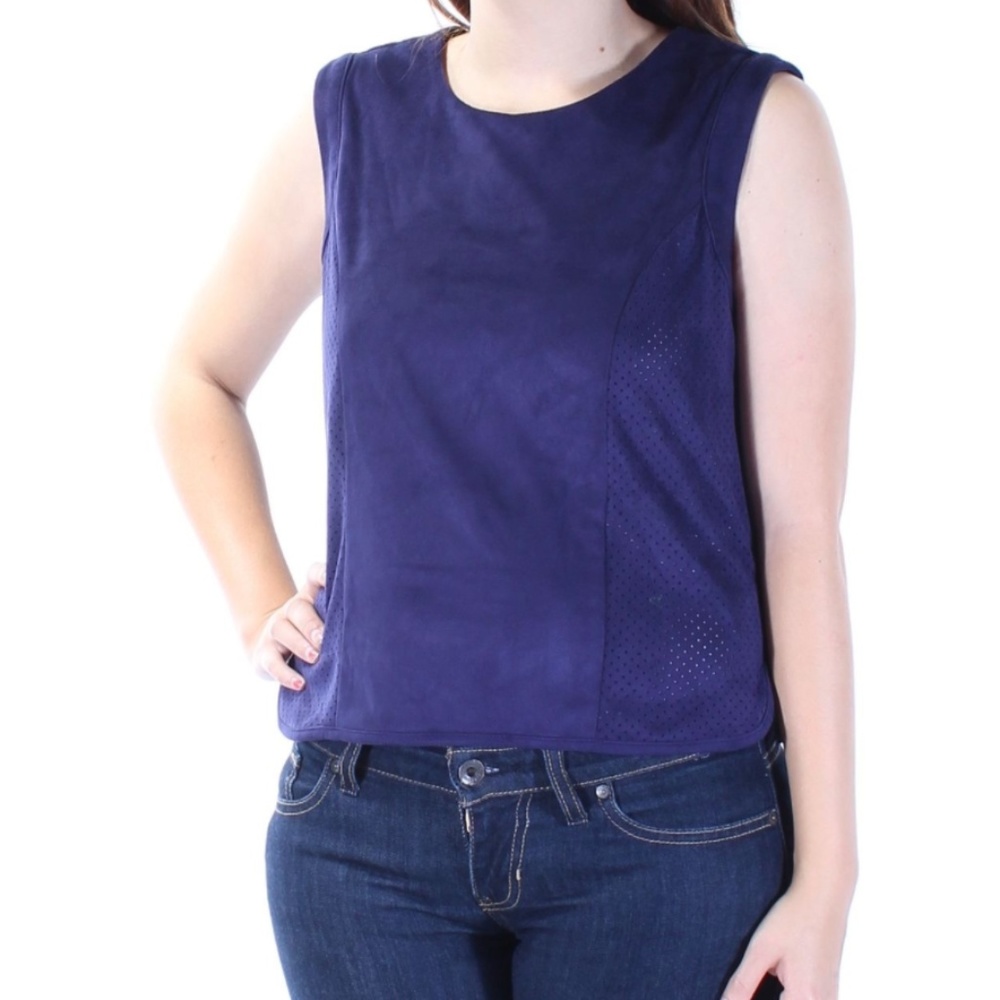 cute Robert Rodriguez microfiber purple cutout top
